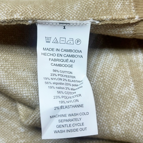 Michael Kors Two Piece Knit Set Tank Top And Skirt In Khaki & White Size L NWT - Picture 5 of 9